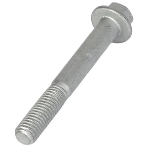 Close-up of an AGCO Hex Flange Head Machine Screw - Acw1041280 with a hexagonal head and threaded shaft, lying on a white background. There is currently no product description information available for this item.