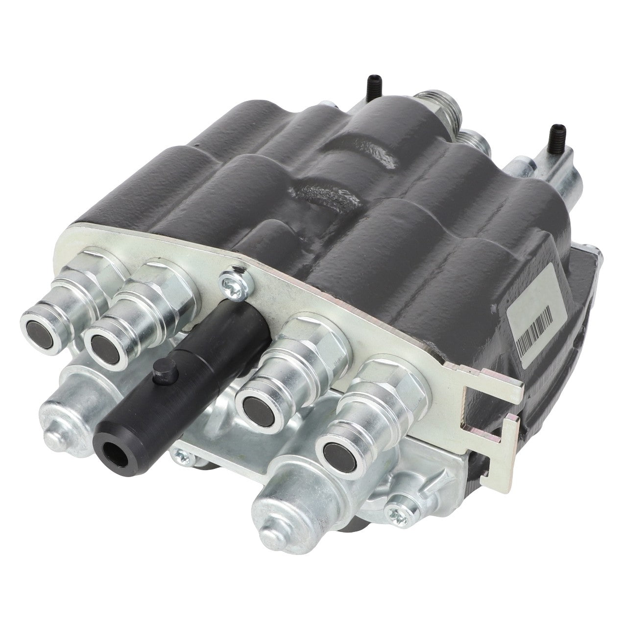 The AGCO | CONTROL VALVE - AL10570156, a high-quality product from AGCO, features multiple cylindrical connectors and a black plastic component, typically utilized within hydraulic or pneumatic systems. Unfortunately, more detailed product description information is currently unavailable.