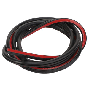 AGCO's Protective Seal - Acx2449230: A coiled black rubber strip featuring a red edge. Brand: AGCO. No current product description information is available.