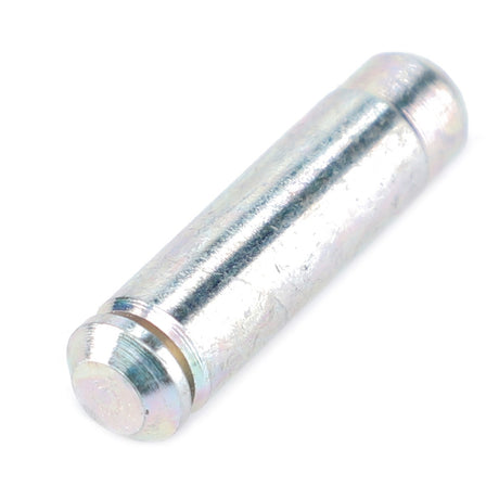 Introducing the AGCO Pin - Acp0323110, a metallic cylindrical pin featuring a slightly narrower section on one end and a small, flat-topped knob on the other, commonly used in mechanical assemblies. Brought to you by AGCO.