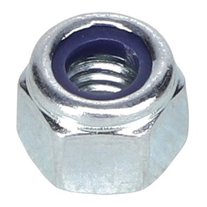 A single AGCO metal hex nut, model AL5011552, featuring a blue nylon insert. No current product description information available.