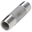 Image of the AGCO | NIPPLE - AG707388, a metallic pipe nipple with threaded ends, typically used to connect two other fittings in plumbing systems. No current product description information is available at this time.