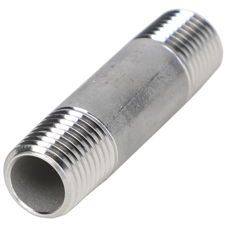 Image of the AGCO | NIPPLE - AG707388, a metallic pipe nipple with threaded ends, typically used to connect two other fittings in plumbing systems. No current product description information is available at this time.
