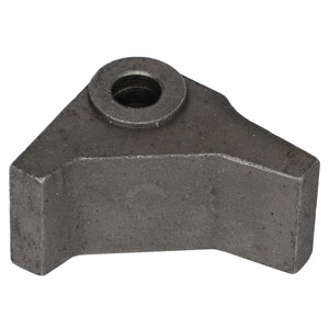 A metallic, triangular-shaped mechanical part with a circular hole near one edge, possibly a bracket or connector piece, compatible with Massey Ferguson machinery. This is the AGCO Lever - 3614290M2.