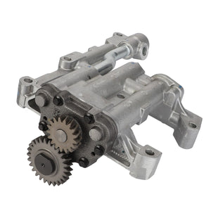 The AGCO Oil Pump (Model: Acp0549760) is a metal automotive part with multiple gears and bolts, featuring a complex assembly of interconnected components and precise engineering.