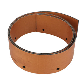 The AGCO SEAL - D28480158 is a brown abrasive belt with visible perforations along its length, designed for sanding or grinding surfaces. Please note: No current product description information is available at the moment.