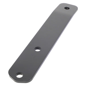 A rectangular metal strip with three holes, two central and one near an end, lies against a white background. This product is the AGCO Plate - Acx2645430 by AGCO. Currently, no additional product description information is available.