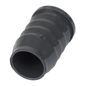 The AGCO | Plug - Acx3653020 is a black, ridged cylindrical connector with a tapered end designed for joining two pipes or hoses. Currently, no product description information is available.