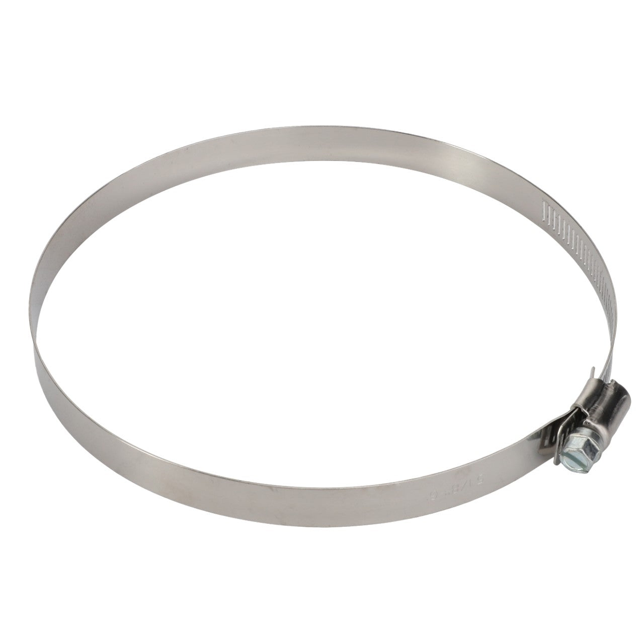 The AGCO | HOSE CLAMP - AG561240, made from stainless steel and featuring a screw mechanism for tightening, currently lacks a detailed product description.