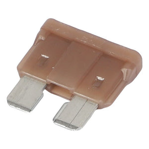 Close-up of the AGCO FUSE 5A - AG562933, featuring a brown automotive blade design with two metal prongs and a transparent plastic top.