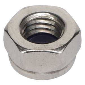 Close-up of the AGCO | HEX NUT - E105163, a hexagonal metal nut with internal threading from the brand AGCO. No current product description information is available.