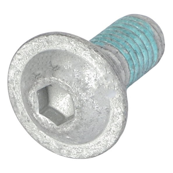 A close-up image of the AGCO Button Head Screw - Acw5051040, featuring a silver finish and a partially threaded shank. No current product description information available.