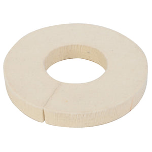 The AGCO Felt Seal - Acw1790510 is a round, beige felt washer featuring a central hole and a small slit on one side; additional details are currently unavailable.