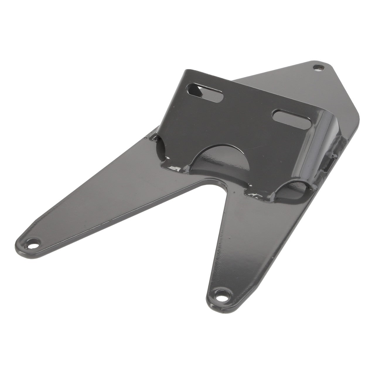 A dark-finished AGCO bracket, model Acw1553540, featuring two elongated mounting arms and a central section with multiple cutouts.