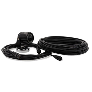 The AGCO KIT - AG-CK1P is a black surveillance camera that comes with a long coiled power cable featuring connectors at both ends. No additional current product description information is available.