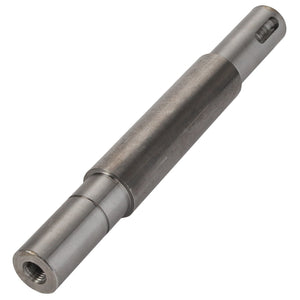 A metallic cylindrical machine part with ridged sections and a threaded end, featuring a small transverse slot near one end, known as the AGCO SHAFT - CG1250208012 from the brand AGCO.