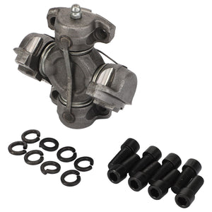 Spider - Acp0524680 by AGCO, a gray universal joint assembly, comes complete with bolts and washers for easy installation.