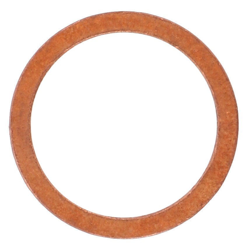 Introducing the AGCO | PACKING - D45201600, a circular, flat copper washer. It features a smooth, reflective surface and is manufactured by the reputable brand AGCO.