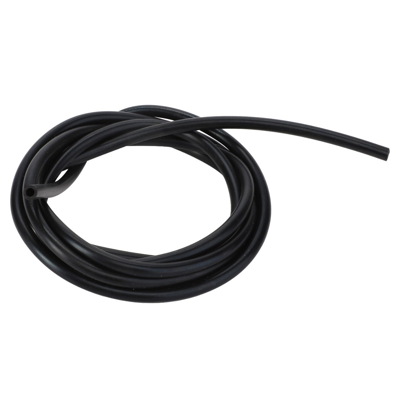 The AGCO | Hose - Acw9096850 is a coiled length of black tubing, loosely arranged in a circular shape with one end extending outward.