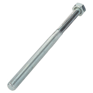 The AGCO Adjustment Tie Rod - La300136132 is a threading metal bolt featuring a hexagonal head, designed for secure and easy fastening.