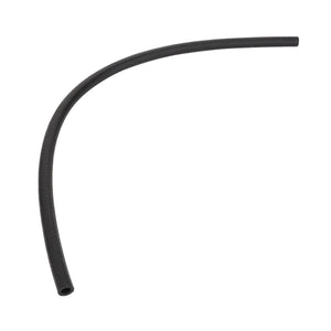 A black flexible rubber tubing, slightly curved, isolated on a white background—perfect for a detailed product listing with optimized SEO keywords. Introducing the AGCO Hose - Acp0669090 by AGCO.