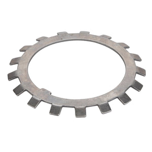 The AGCO | Lock Washer - Acw0633770, produced by the brand AGCO, is a metal round washer with notched edges commonly used in machinery to secure bolts and prevent loosening.