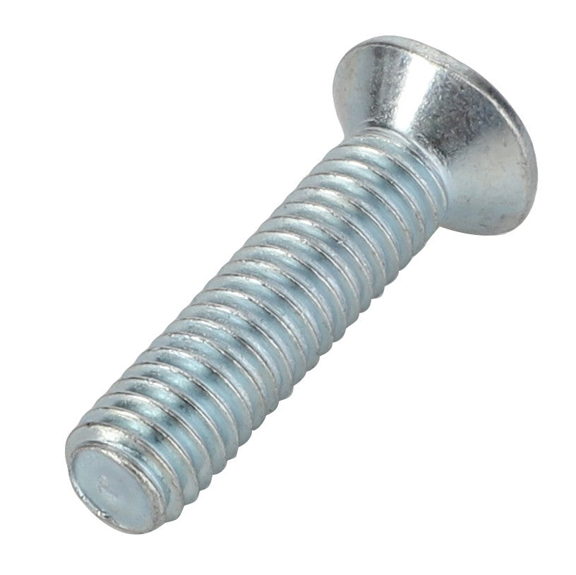 Close-up of the AGCO Countersunk Head Machine Screw - 3009672X1 with a metallic, threaded shaft. No current product description available.