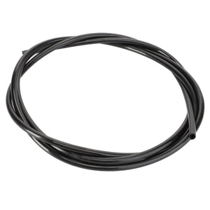 A coiled AGCO black plastic air hose (model 6317544M1) on a white background.