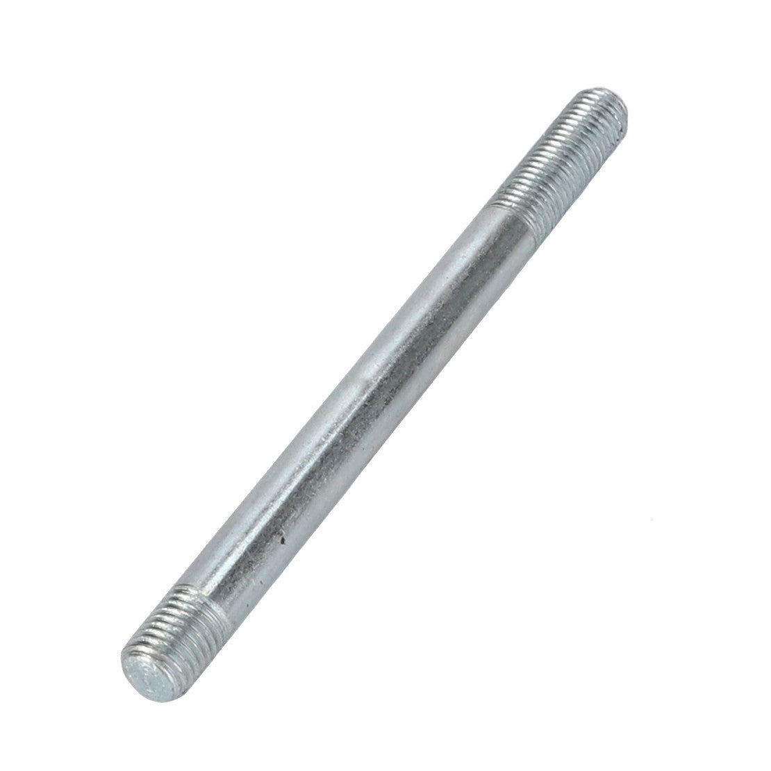 A galvanized AGCO stud bolt (734882M1) with threaded sections on both ends, compatible with various Massey Ferguson and MF models, against a white background.