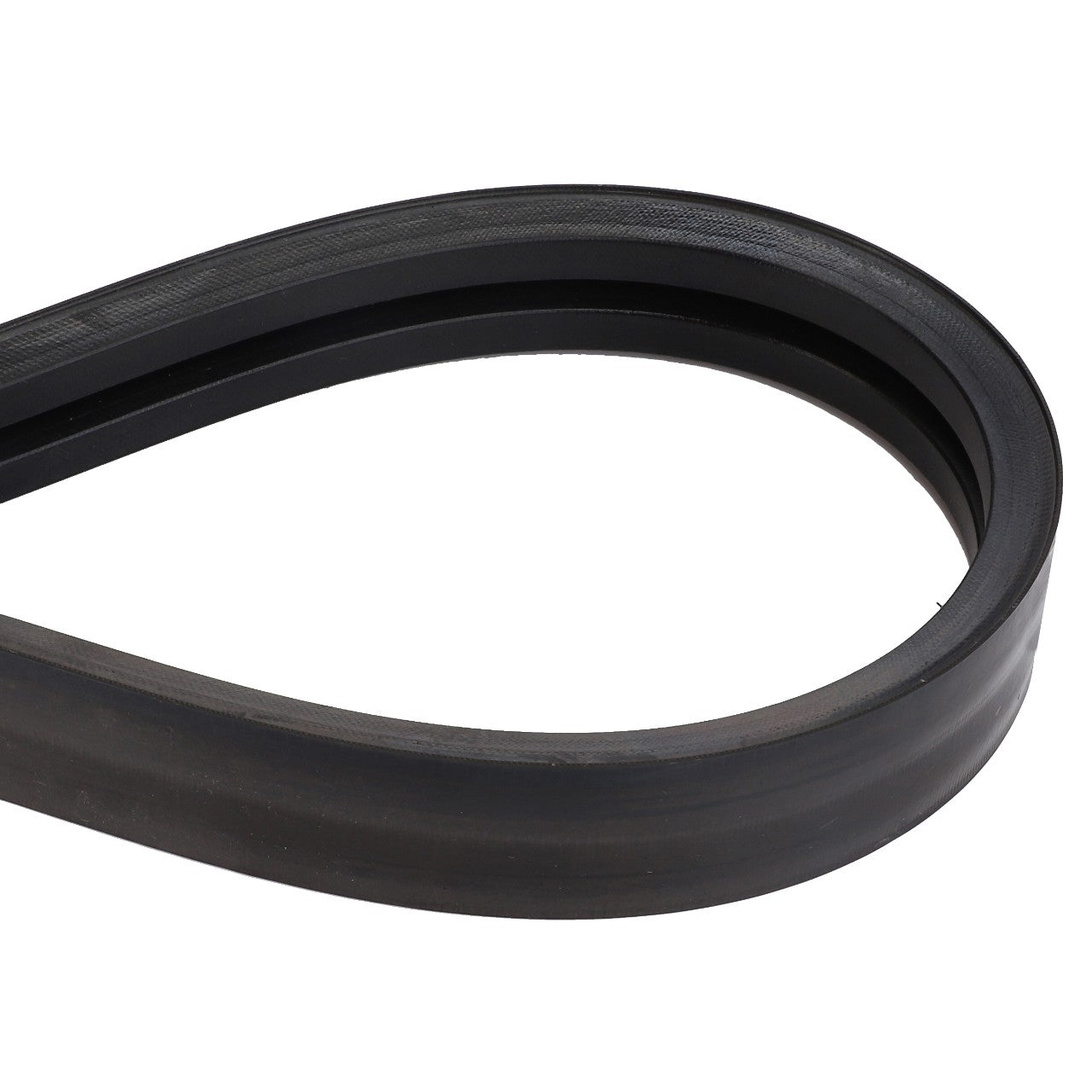 A black rubber drive belt looped and lying flat, identified as AGCO | Belt - Acw2429330 by the brand AGCO. No current product description information available.