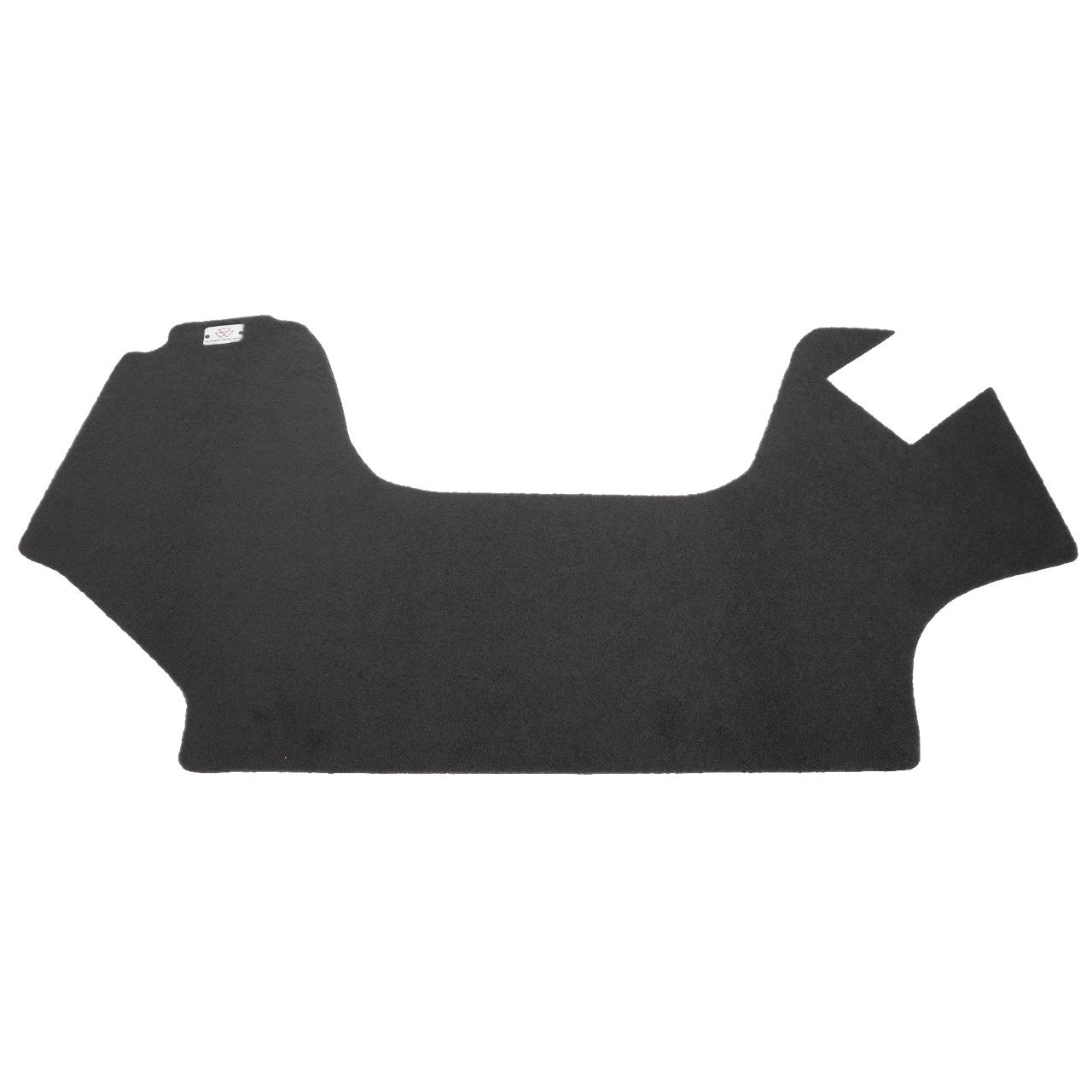 Product Information: The AGCO Floor Mat - Acp0621350 is a black carpet mat with an irregular shape designed to fit the floor of a vehicle.