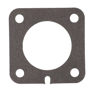 Currently, there is no available product description for the AGCO Gasket - Acp0441940, a square black gasket with a large central circular hole and four smaller holes at the corners.