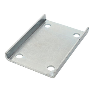 AGCO Plate - La300135128 is a rectangular metal bracket featuring four holes, with two on each side, and raised edges along the longer sides. No current product description available.