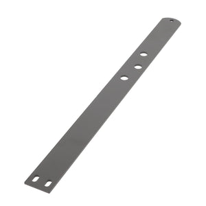 The AGCO Flat Spring - Fel15270009 is a flat, rectangular metal strip that features two elongated holes at one end and four circular holes along its length.