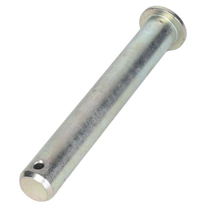 The AGCO | Clevis Pin - Acw2015920 by AGCO is a metal cylindrical pin featuring a hole near one end and a flange at the other, commonly utilized in mechanical assemblies.