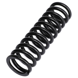 Close-up of an AGCO Compression Spring - Acw0884490, a black metal coil spring, against a plain white background.