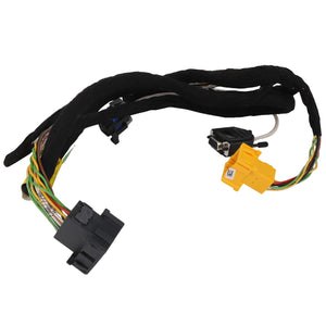 No current product description information is available for the AGCO | Auto-Guide Wire Harness - Acw2167320. However, it features a multi-colored, insulated wiring harness with multiple connectors attached, including a black and a yellow connector.