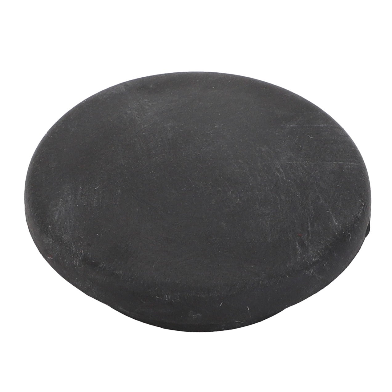 A round, black stone coaster with a smooth surface is shown against a white background. No current product description information is available for the AGCO PLASTIC PLUG - D45750500 from AGCO.