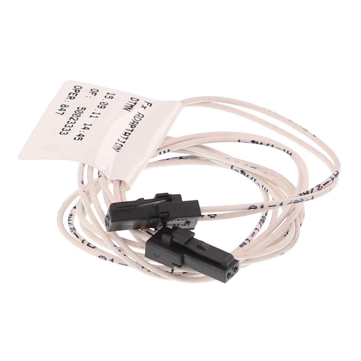 A coiled electronic cable labeled as AGCO | Harness - 4279863M1, featuring two black connectors and a white tag displaying printed information from the AGCO brand, but there are no current keywords available for this product.