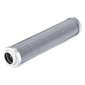 A cylindrical metal filter with a mesh body and solid end caps, designed for filtration purposes in Valtra industrial or mechanical systems, known as the Hydraulic Filter Element - AG523246 by AGCO.