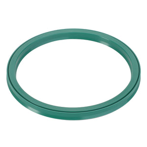 A green circular seal with a smooth and uniform surface, commonly used for mechanical or hydraulic applications, known as the AGCO U-Cup Seal – Acw9229370.