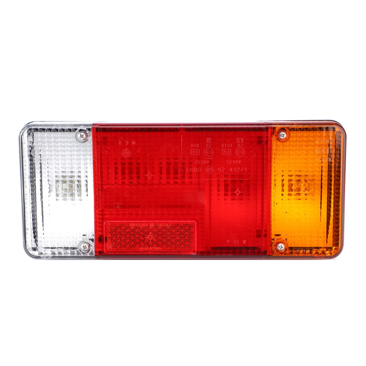 AGCO's Combination Light (Rear, Right Side) - AG516567 features clear, red, and amber sections for optimal illumination when indicating braking, reversing, and turning signals. Built with durable quality, this component is likely used for AGCO Genuine Lighting Parts.