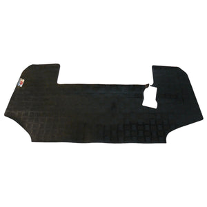 The AGCO | Floor Mat - Acp0610300 by AGCO is a black, rubber car floor mat featuring a textured surface and precision cutouts to seamlessly fit around vehicle components.