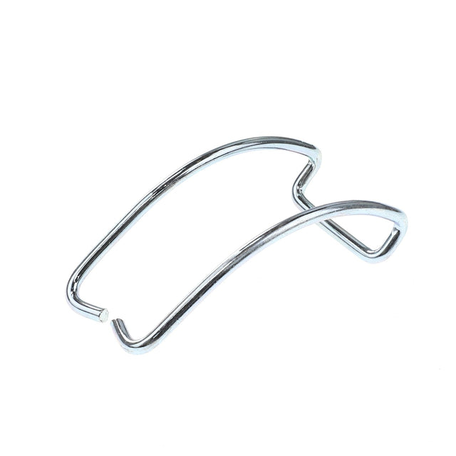 The AGCO | Locking Wire - Acw0926650 by AGCO is a utensil holder made of silver metal wire with a curved design, perfect for organizing kitchen tools or other items. No current product description information is available.