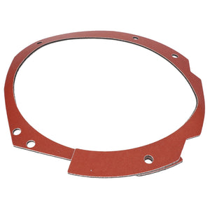 The AGCO | Seal - Acw204241C is a meticulously designed circular red gasket featuring multiple holes around its perimeter, ensuring reliable sealing in mechanical applications.