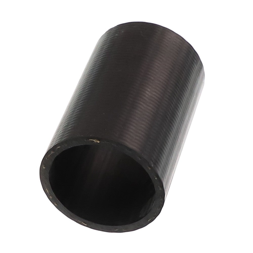 Introducing the AGCO Connector - Acx0032570: a black cylindrical tube with a hollow center and a smooth, ridged exterior.