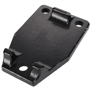 No current product description is available for the AGCO | Coulter - Acp0024090, a black iron bracket featuring four mounting holes and two raised tabs.