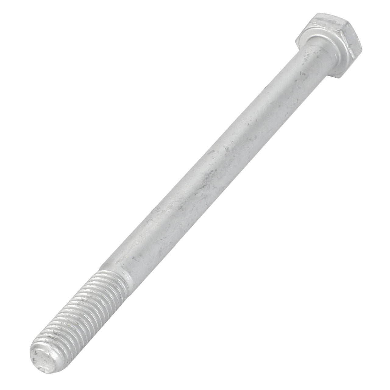 A silver AGCO hex cap screw (model La16045431) with a partially threaded shank is displayed against a white background. No current product description available.