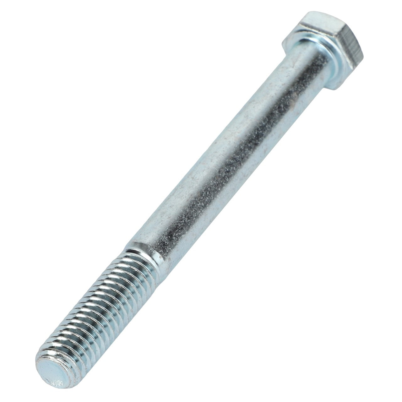 A metallic hex bolt with a partially threaded shaft, used for fastening materials. No current product description information is available for AGCO | BOLT - AG555126 from the brand AGCO.