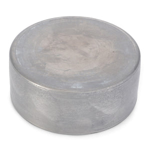 A round, flat, silver-colored metal disc with a smooth surface, reminiscent of the durable AGCO Cover - D46723300 components found in Massey Ferguson Models.